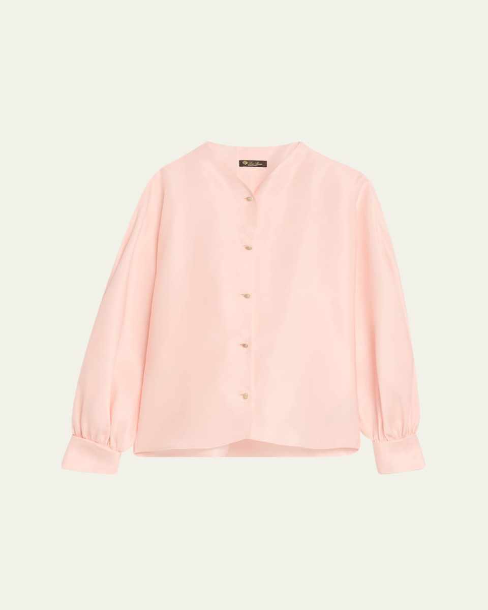 Patricia Button-Down Organdy Satin Shirt